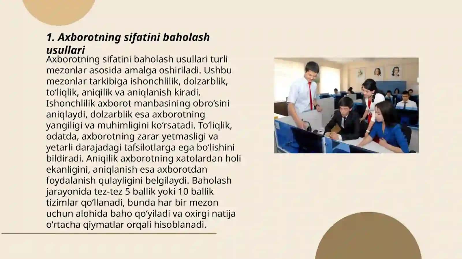 Axborot (matn) ustida ishlash,qiyosiy taxlil 3