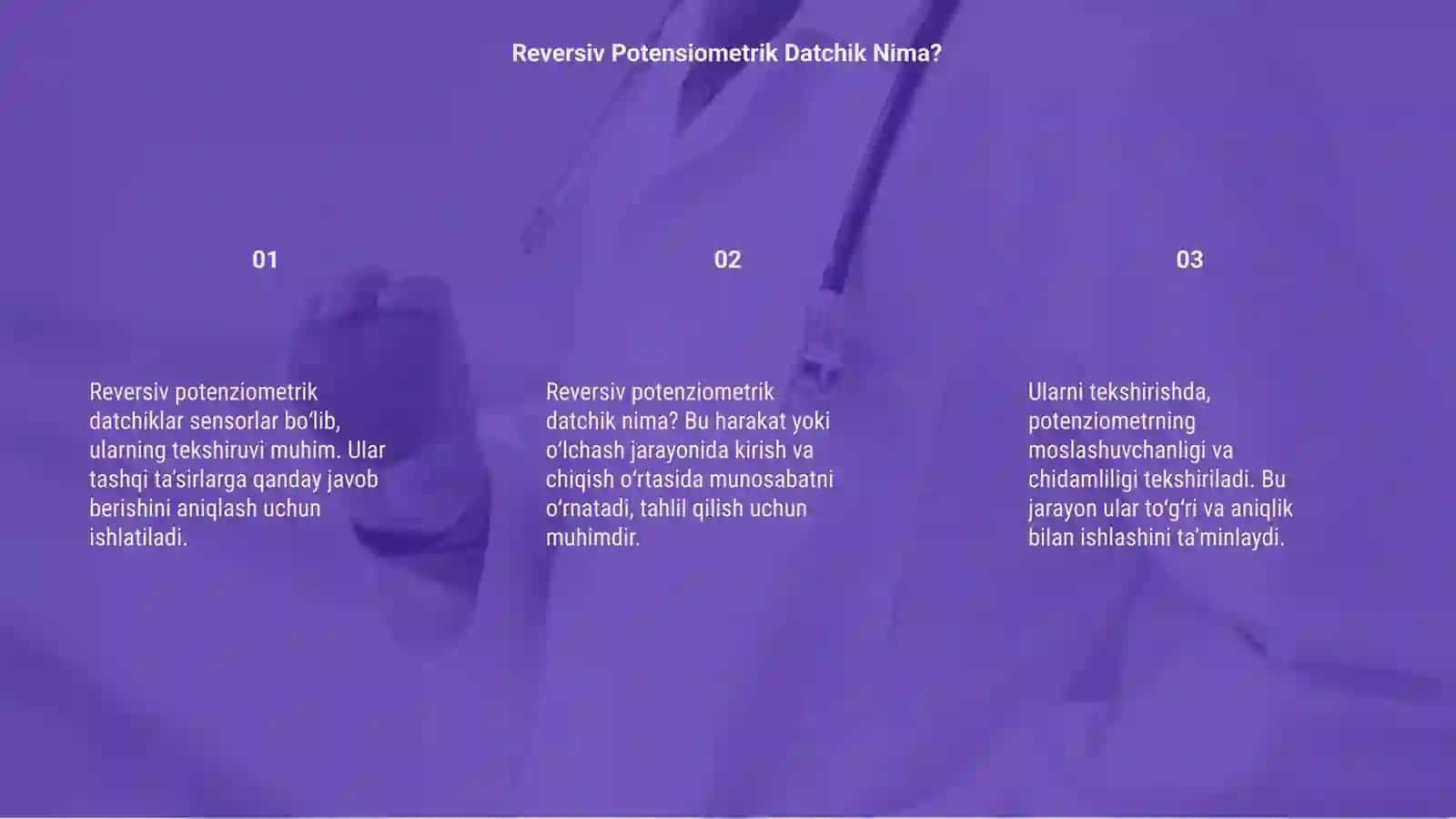 Reversiv potensiometrik datchiklarni tekshirish 3