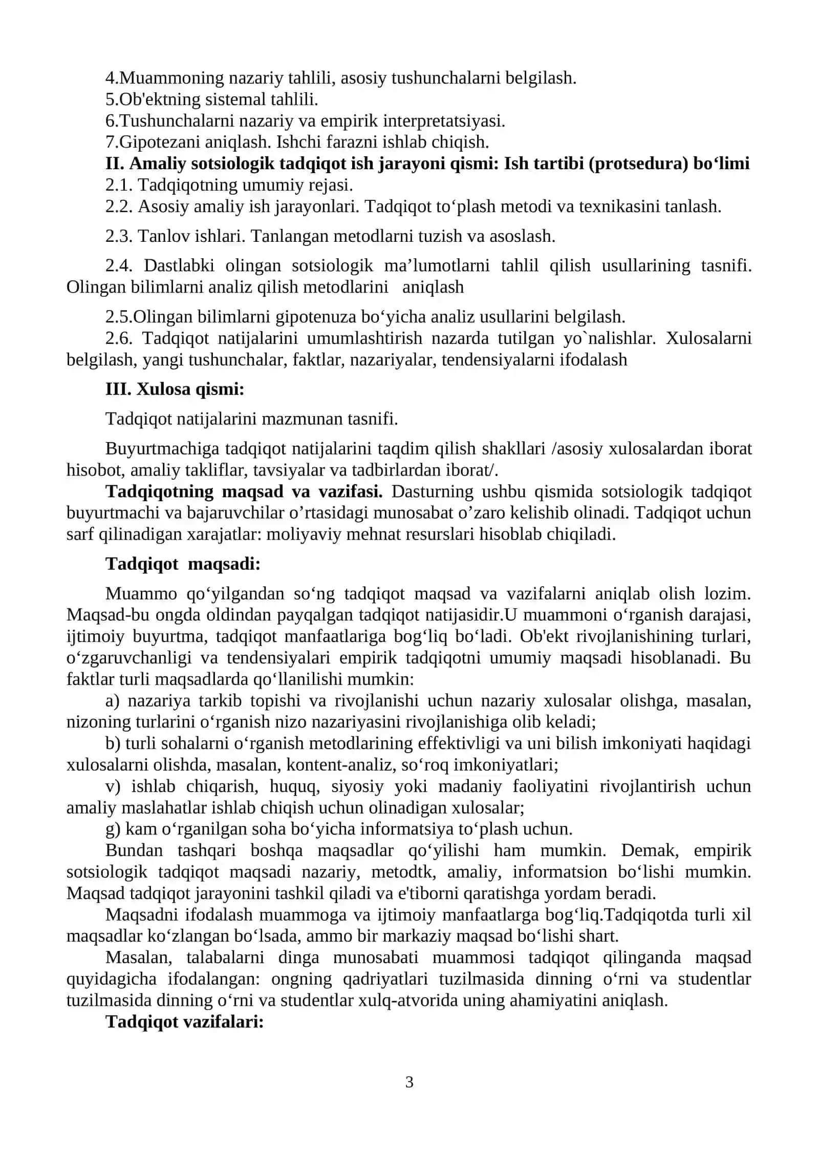 2-mavzu: Ijtimoiy ishda sotsiologik tadqiqot muammosi va strategik rejasini asoslash 3