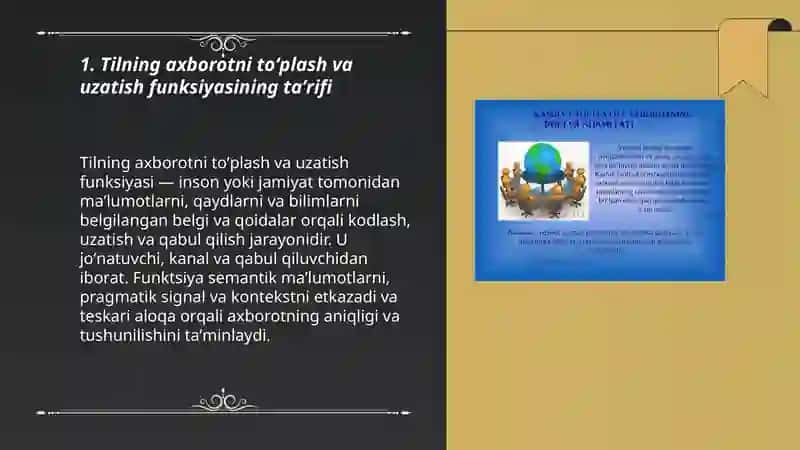 Tilning axborotni toʻplash va uzatish funksiyasi 3