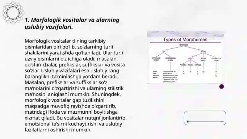 Morfologik va sintaktik vositalarning uslubiy vazifalarini oʻrganish 3