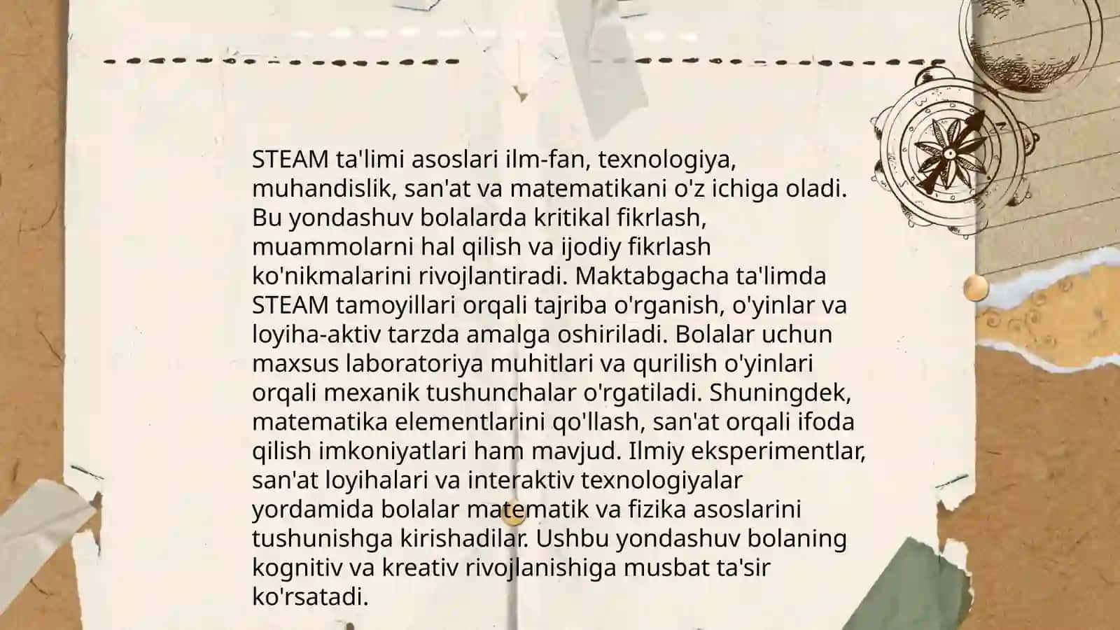 STEAM ta'limi asoslari va maktabgacha ta'limda qo'llanishi 3