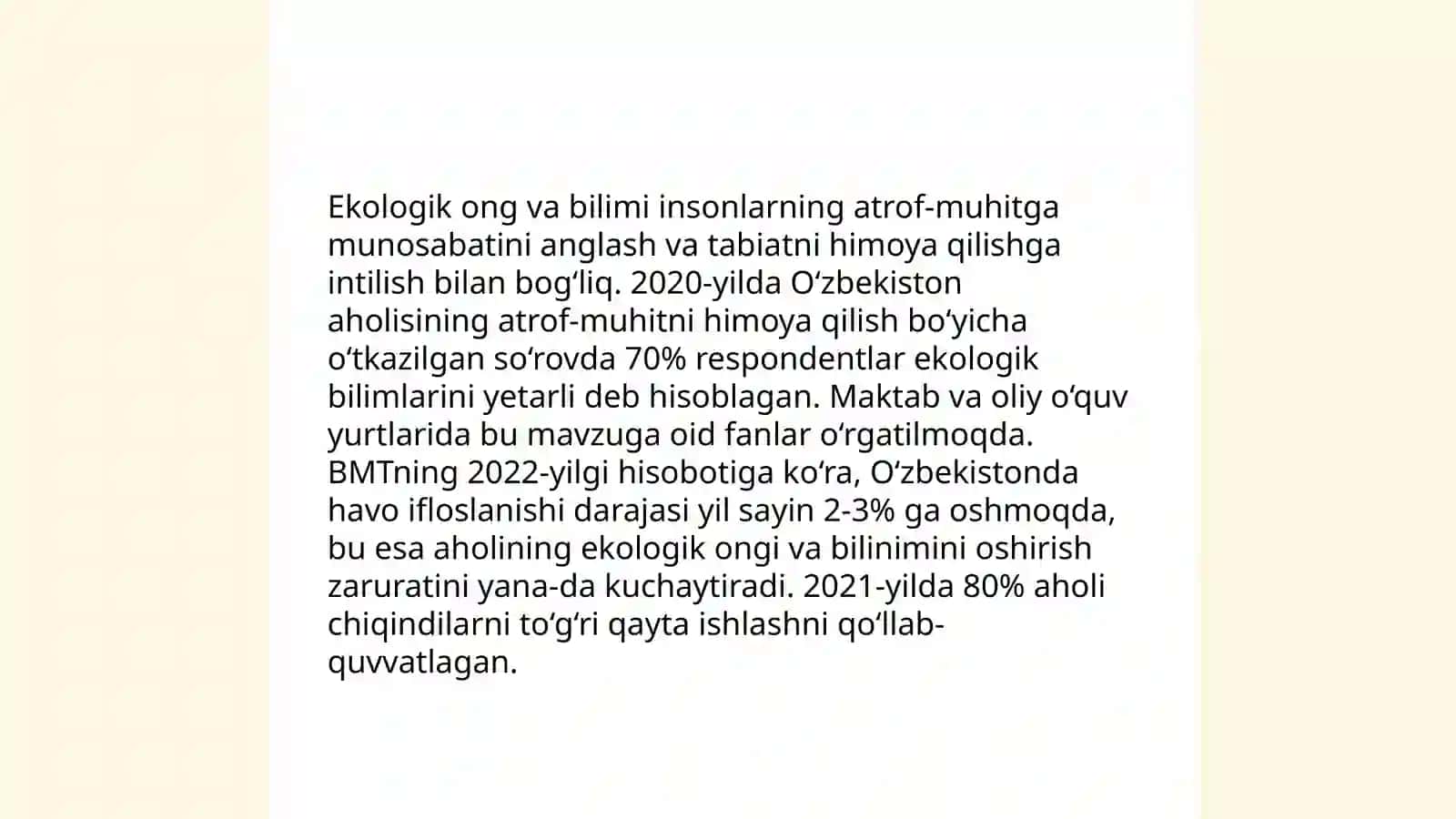 Ekologik ta'lim berish davlat standartlari 3