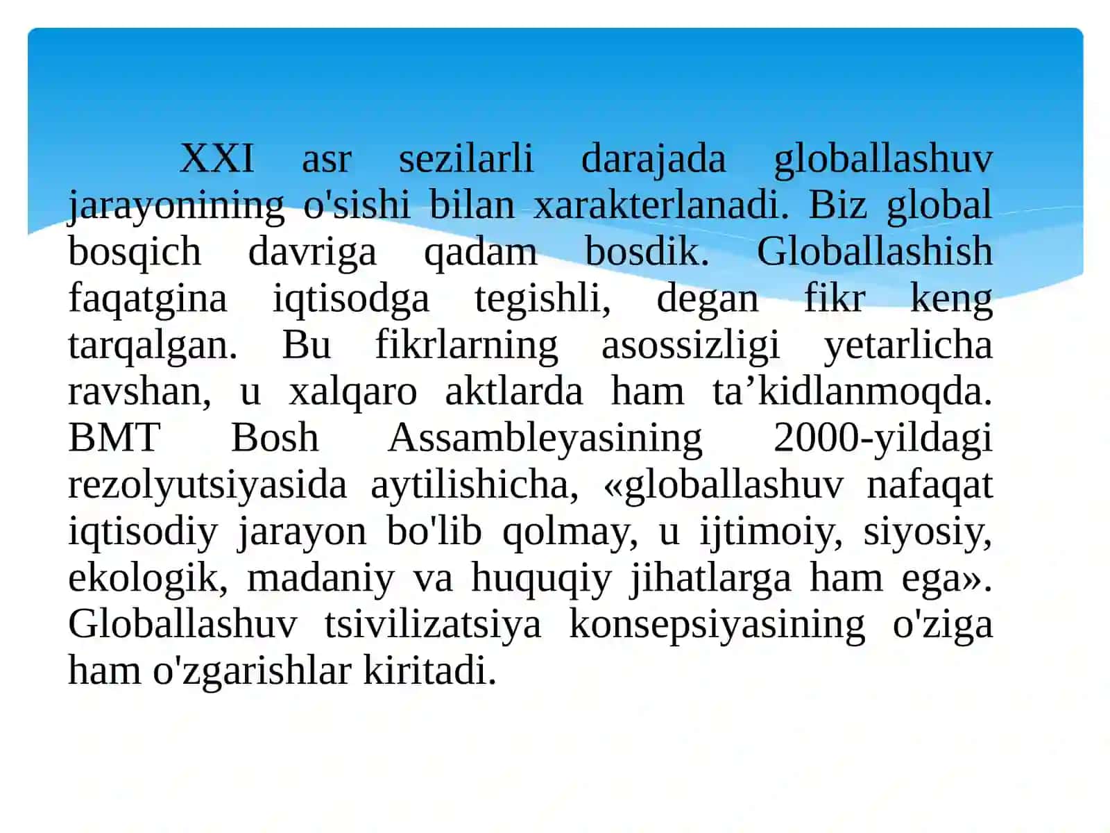 GLOBALLASHUV, YANGI DUNYO TARTIBOTI VA XALQARO HUQUQ 3