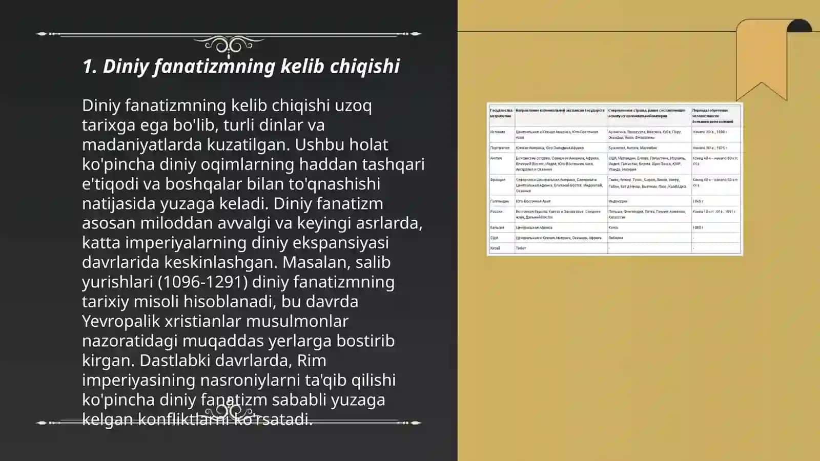 Diniy fanatizm ekstromizm fundamentalizm radikalizm va terarizmning tarixi va ularning havfsizlikka tahdidi 3