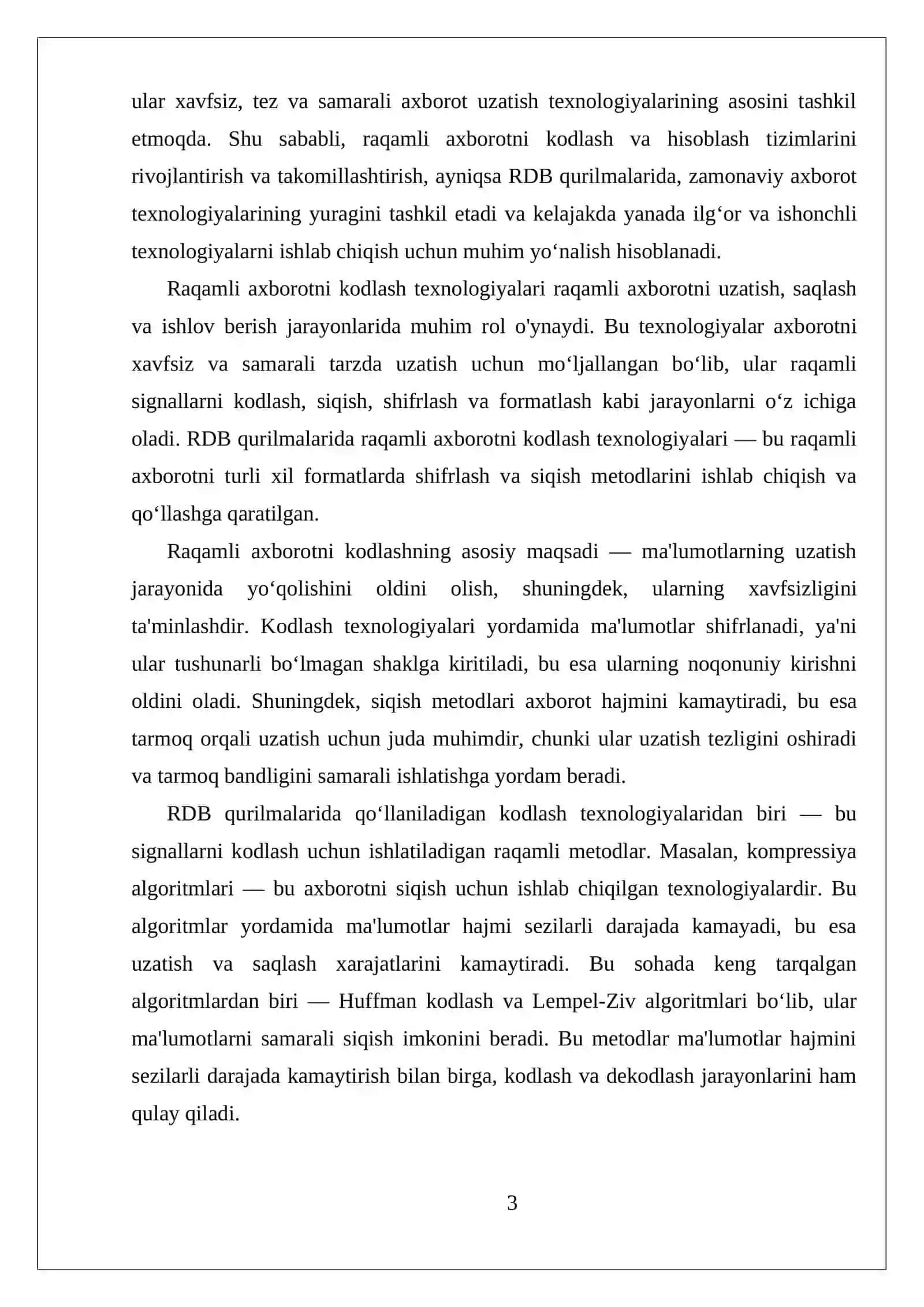 Raqamli Dasturiy Qurilmalar (RDB) texnologiyalari 3