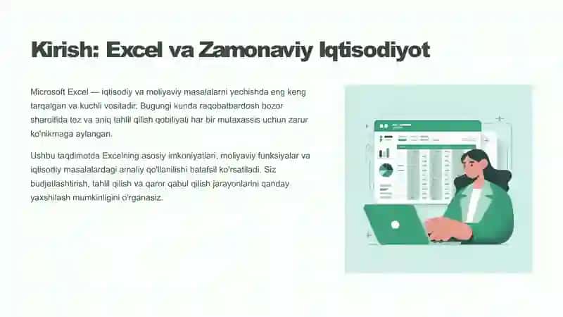 Iqtisodiy masalalarni Microsoft Excel yordamida yechish 3