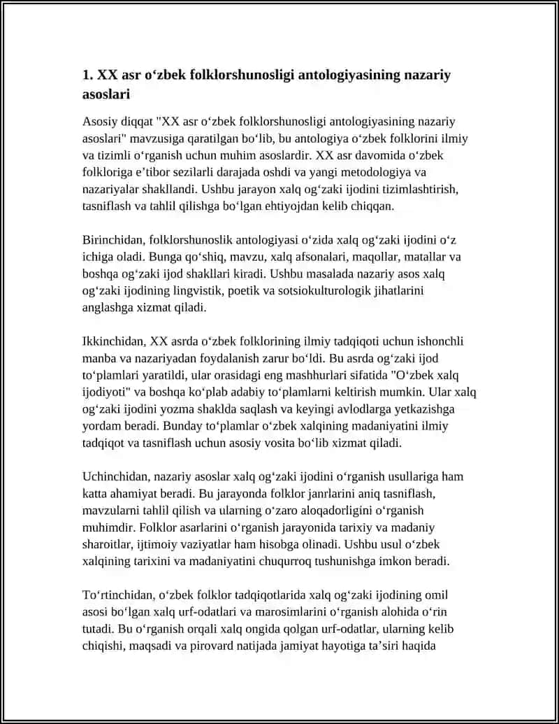 XX asr Oʻzbek folklorshunosligi antologiyasi 3