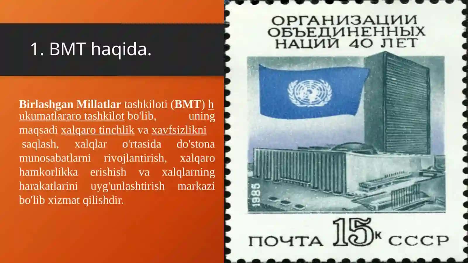 BMT, tarix va hozirgi zamon fanidan tayyorlagan taqdimoti 3
