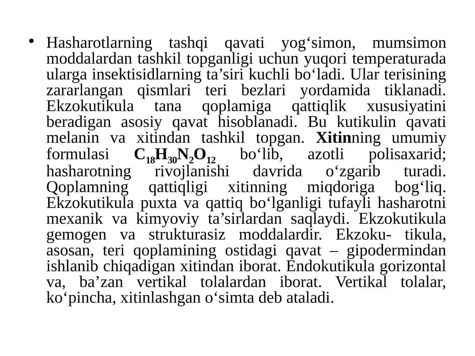 Hasharotlarning teri qoplami va muskullarining tuzilishi 3