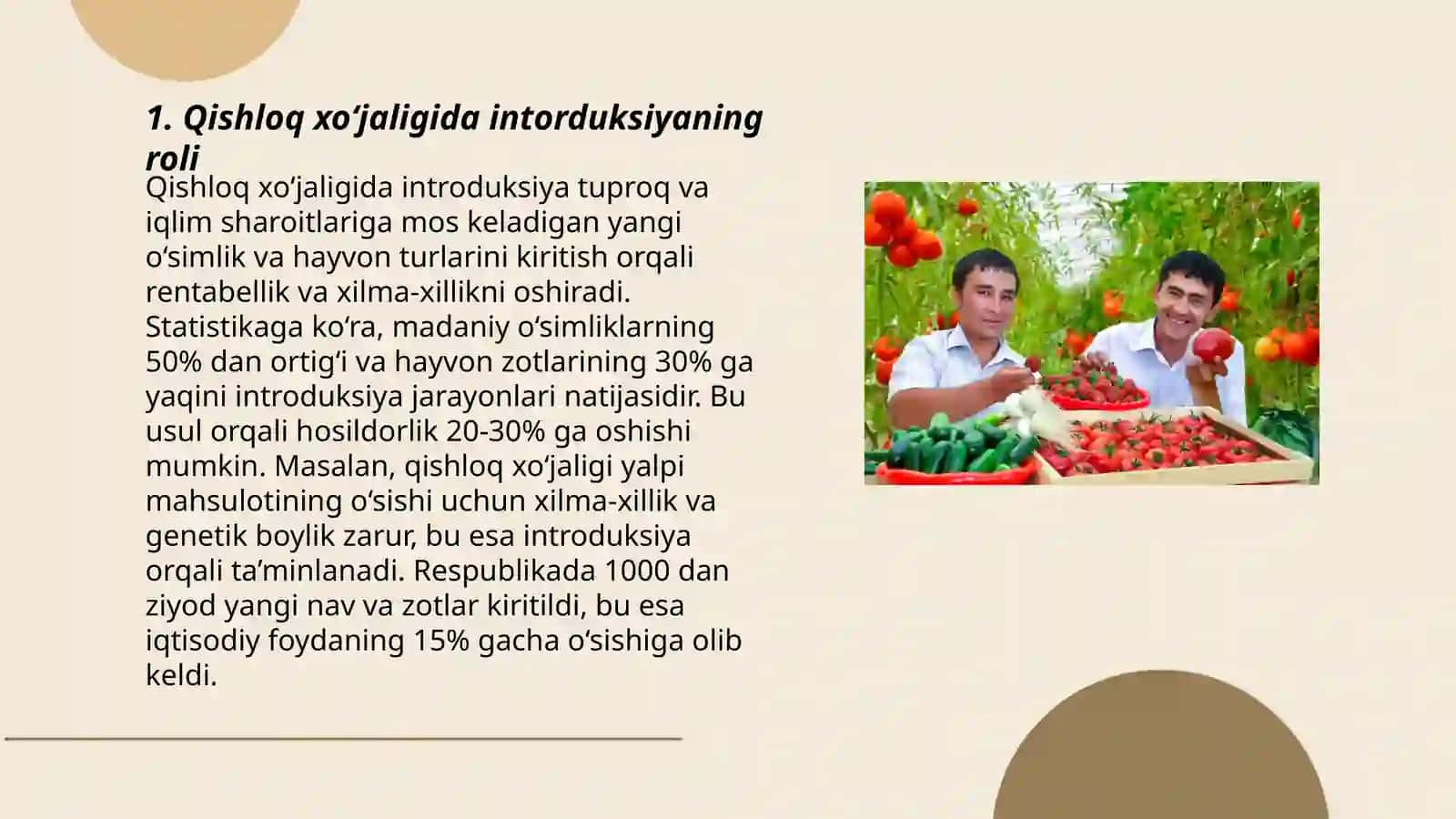 Intorduksiyaning qishloq xo‘jaligidagi axamiyati 3