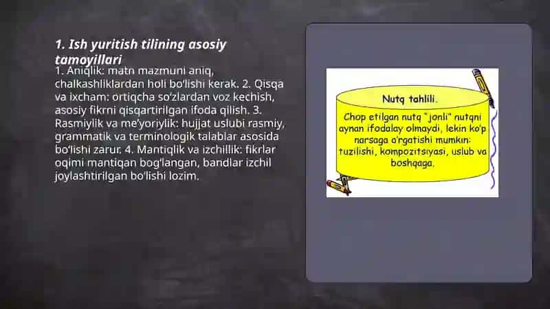 Ish yuritish tili va uslubi 3