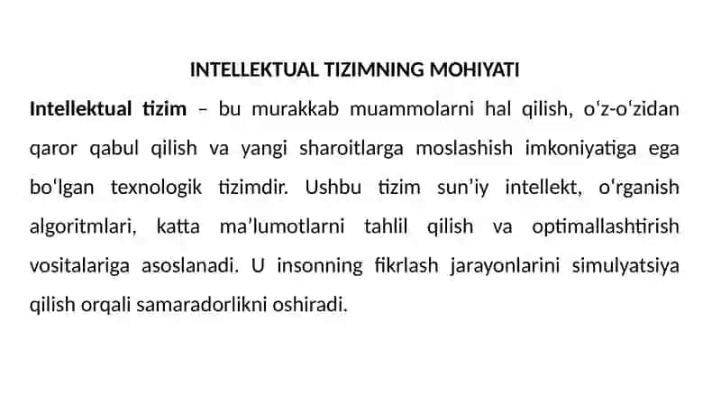 INTELLEKTUAL TIZIMLAR 3