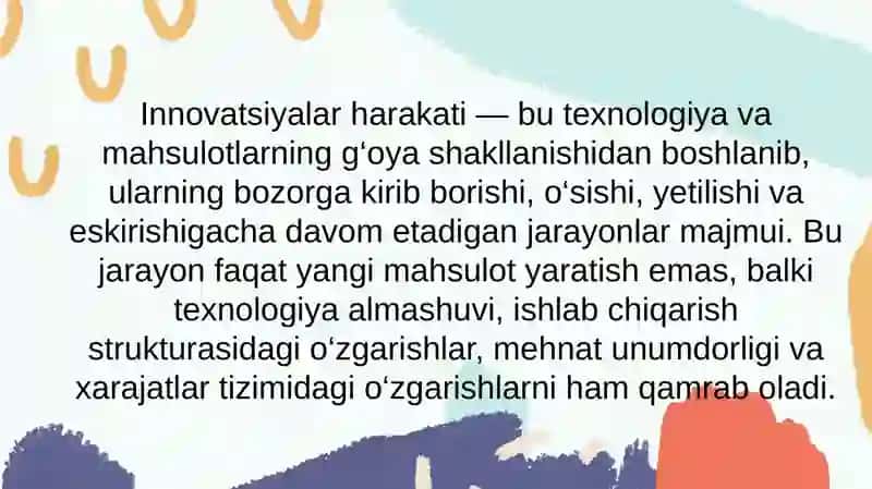 Innovatsiyalar harakati va uning hayotiylik davri 3
