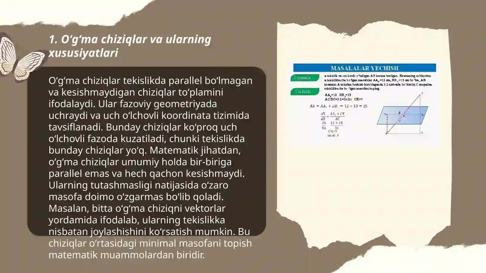 Oʻgʻma chiziqlar va ularning xususiyatlari 3