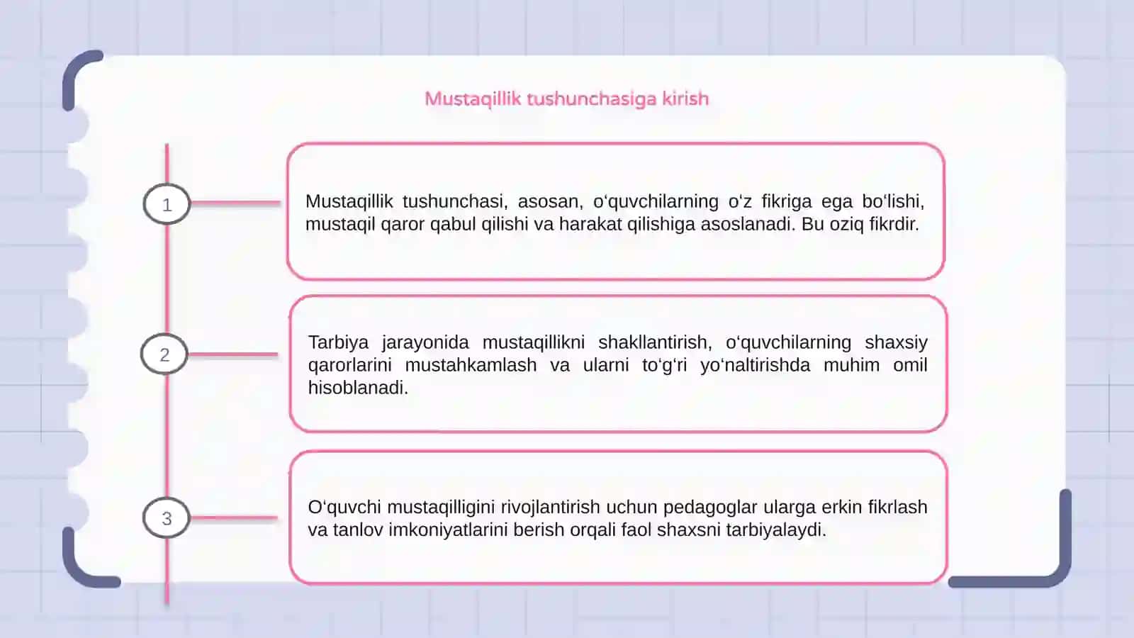 Mustaqillikni shakllantirish tarbiya jarayoni sifatida 3