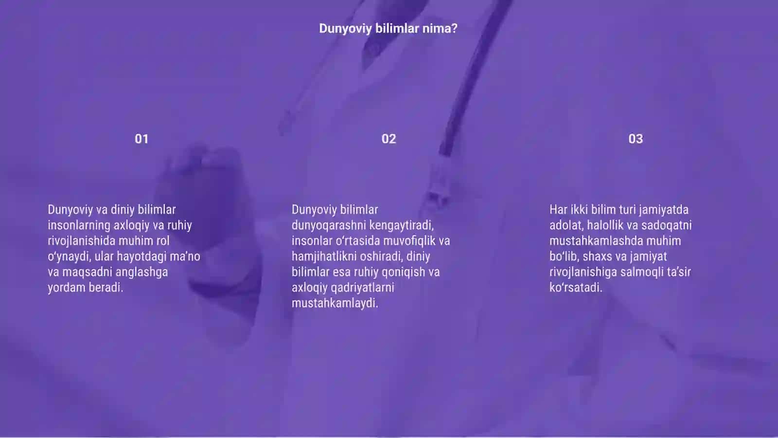 Dunyoviy va diniy bilimlari tushunchalari 3
