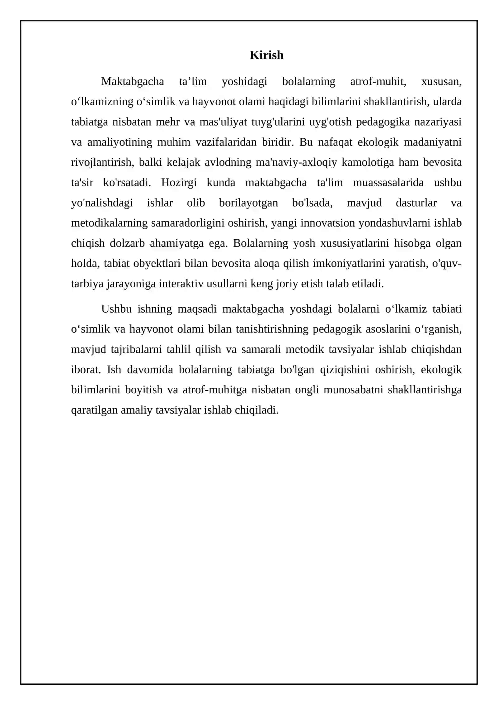Maktabgacha yoshdagi bolalarni oʻlkamiz tabiati oʻsimlik va hayvonot olami bilan tanishtirish 3