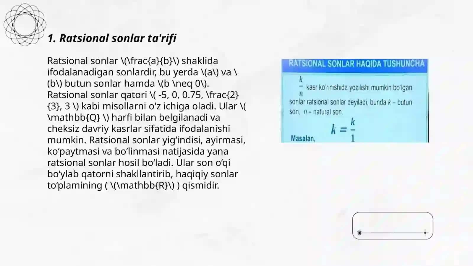 Ratsional sonlar ustida amallar 3