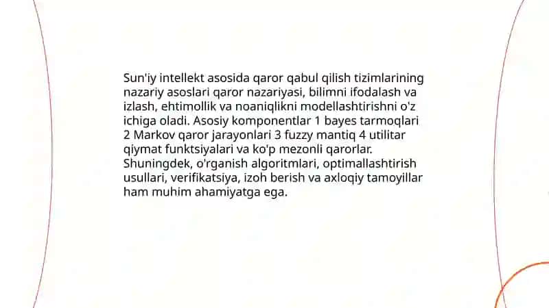 Sun'iy intellekt asosida qaror qabul qilish tizimlari 3