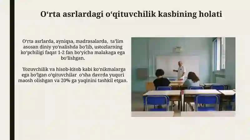 Pedagogik fikrlar va maktablar tarixida o'qituvchi mahorati masalalari 3