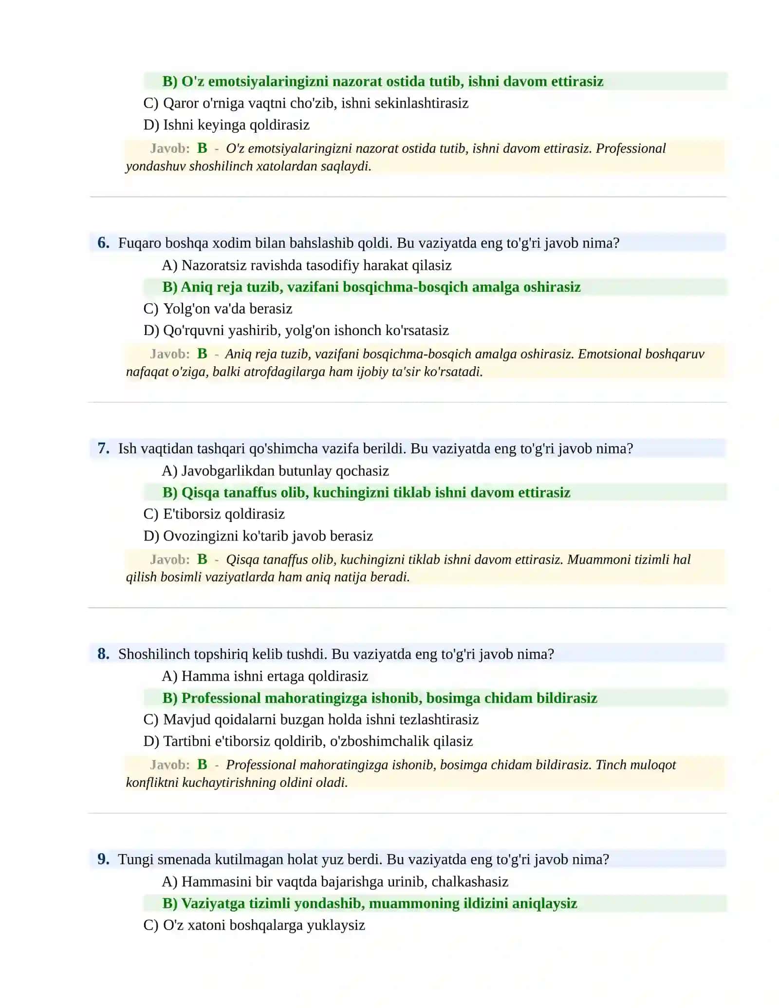 BOJXONA XIZMATIGA ISHGA KIRISH PSIXOLOGIK SINOV Testlari 3