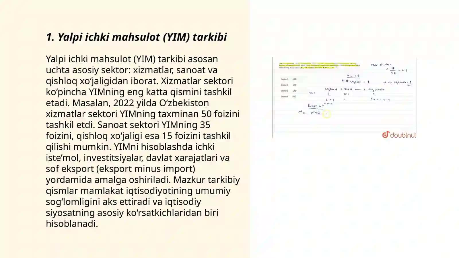 Ozbekiston Respublikasida Yalpi Ishki Mahsulotning xarajatlarga kora tarkibi tahlili 3