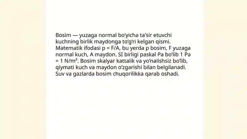Bosim va Paskal qonuni 3