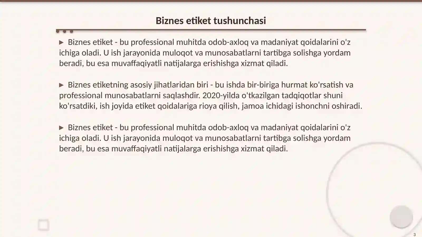Biznes Etiket va Unvonlardan Foydalanish 3
