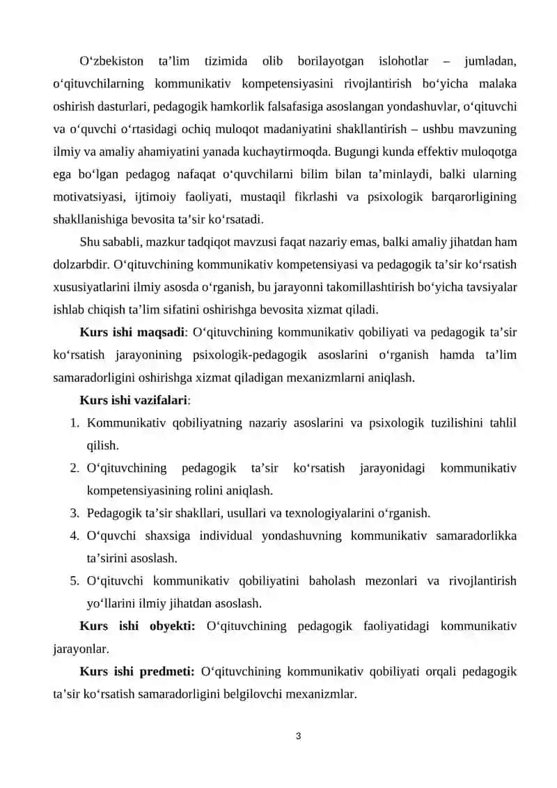 O'qituvchining kommunikativ qobiliyatida pedagogik ta'sir korsatish 3