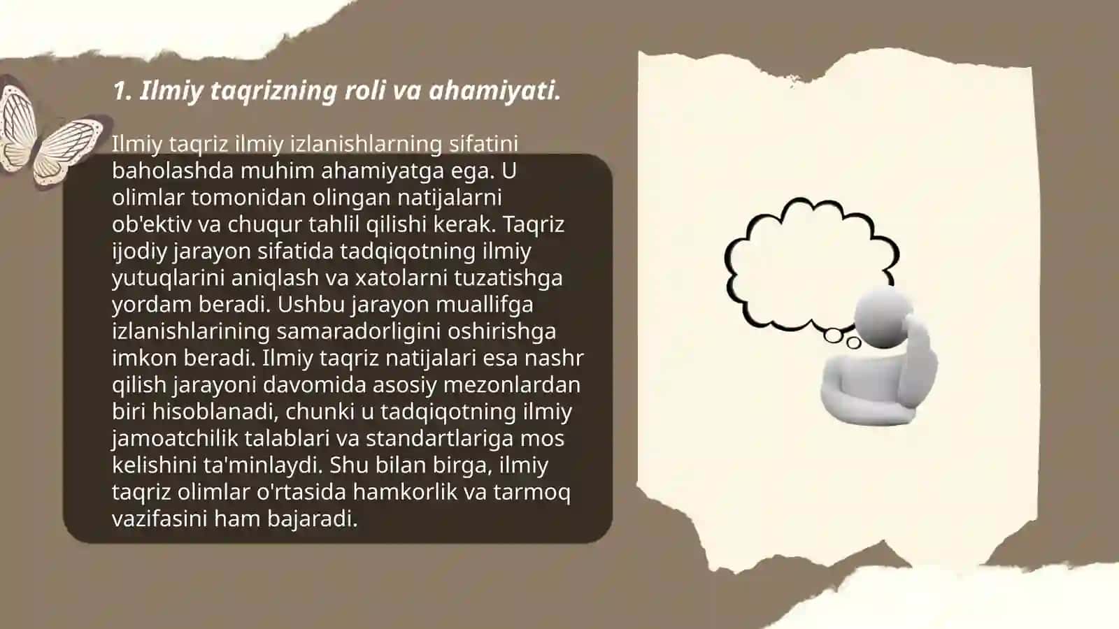 Egallanayotgan sohaga oid ilmiy maqolaga berilgan ilmiy taqriz tahlili 3