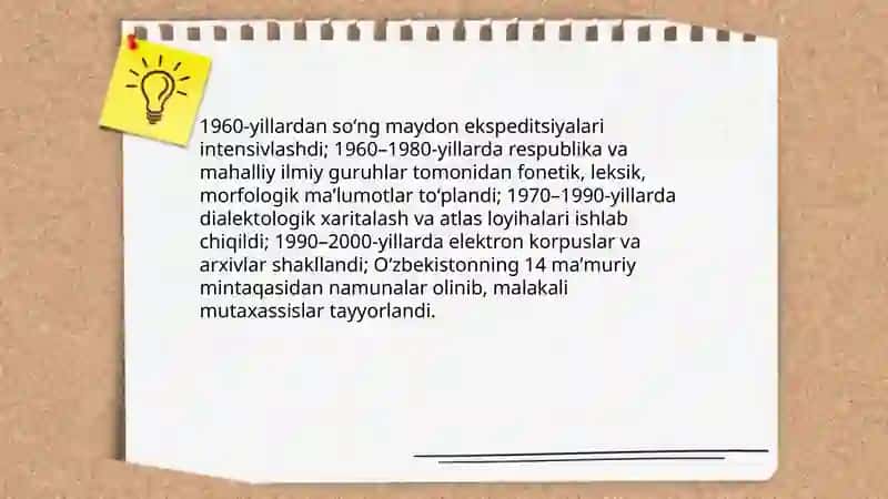 Oʻzbek dialektalogiyasining XX asr 60 - yillaridan soʻnggi yutuqlari 3