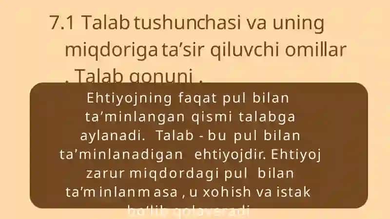 IQTISOD NAZARIYASI FANIDAN TALAB VA RAKLIF MAVZUSIDA TAQDIMOT 3