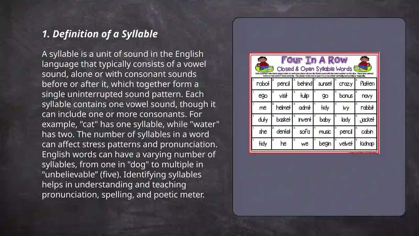 Syllable Formation and Syllable Division 3