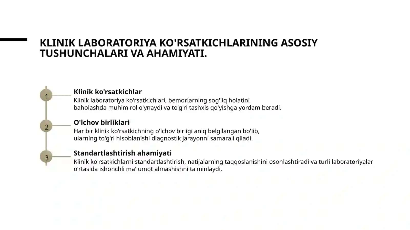 Klinik laboratoriya ko'rsatkichlari birliklarini hisoblash 3