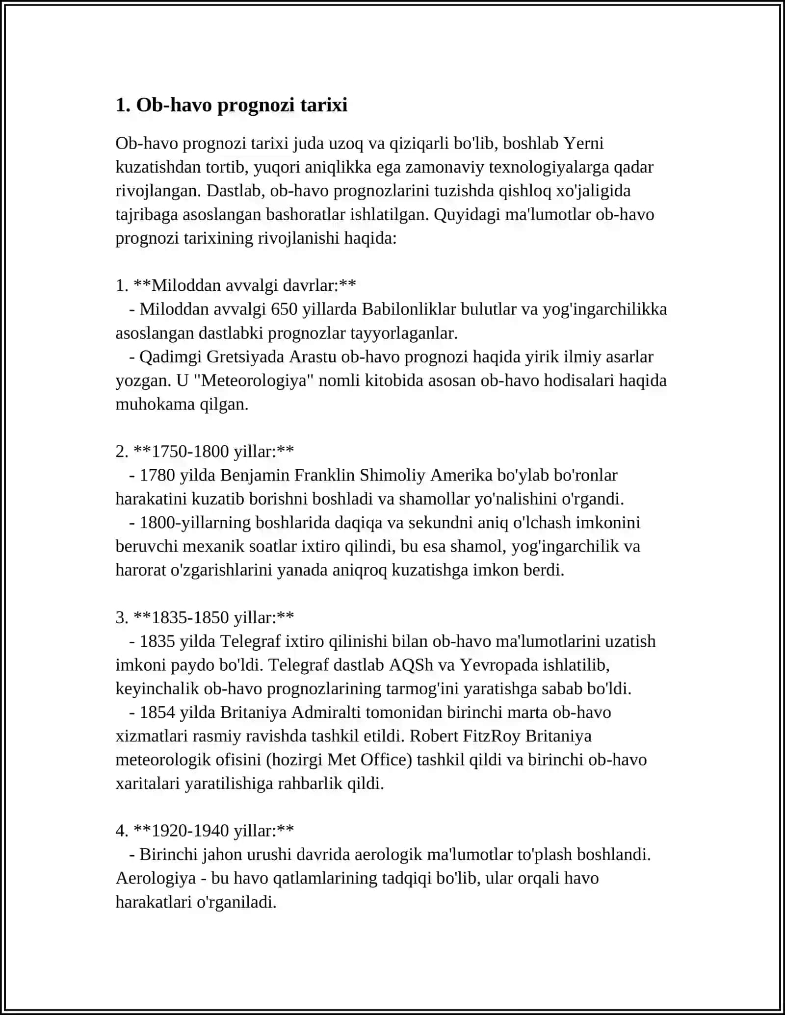 OB- HAVO PROGNOZI USULLARI 3