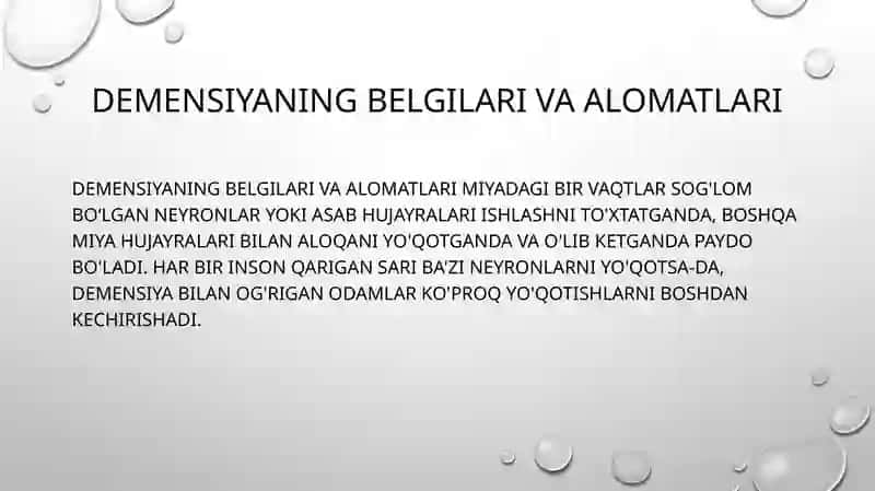 Demensiyalarning klinik shakllari 3