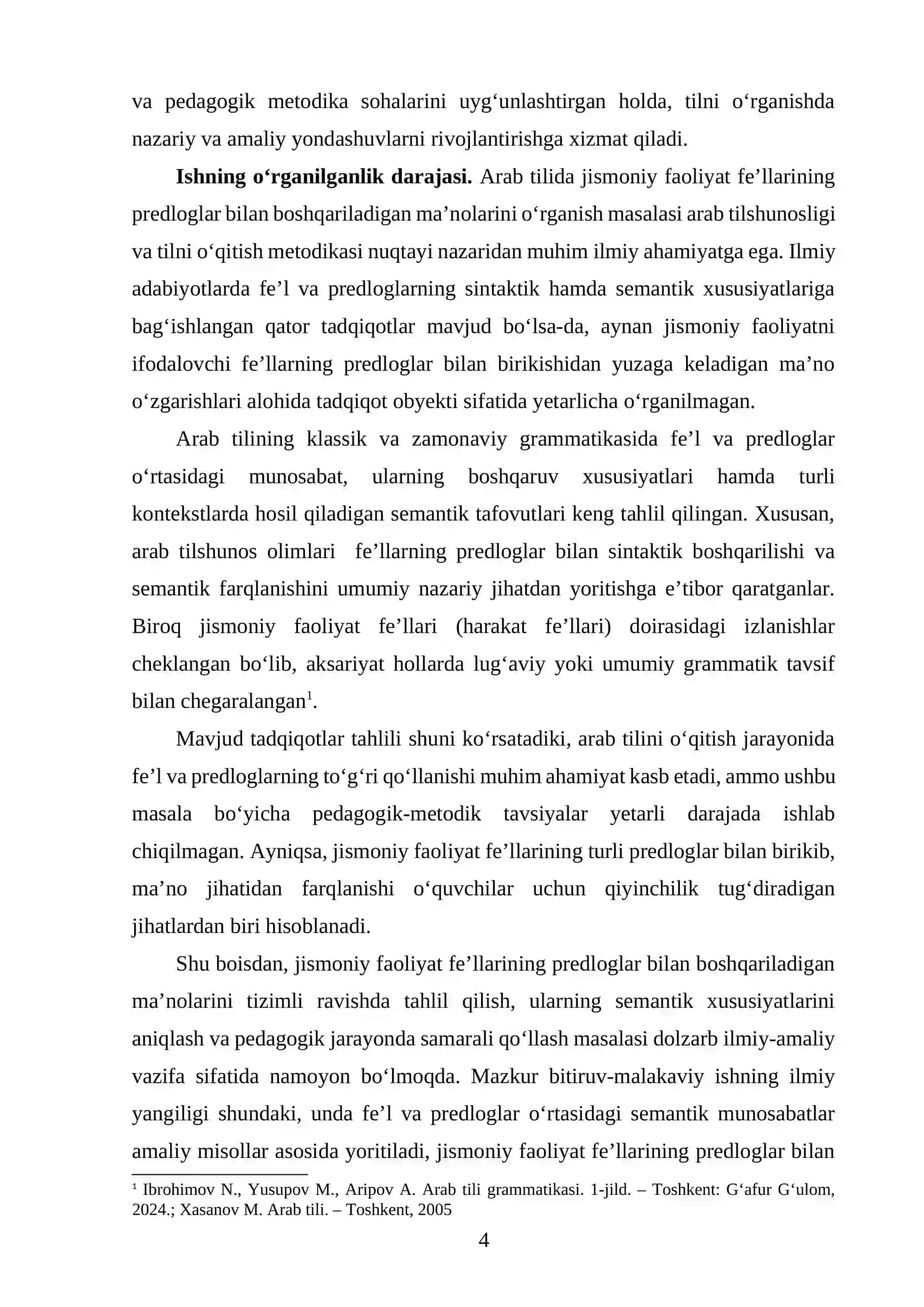 ARAB TILIDA JISMONIY FAOLIYAT FE’LLARINING LINGVISTIK XUSUSIYATLARI 3