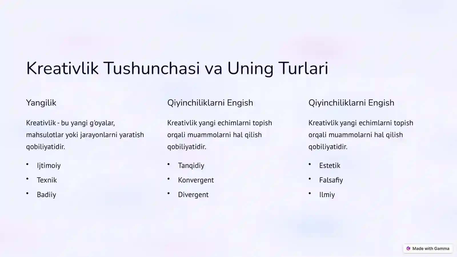 Umumiy Psixologiyada Intellekt va Kreativlik Nazariyasi 3