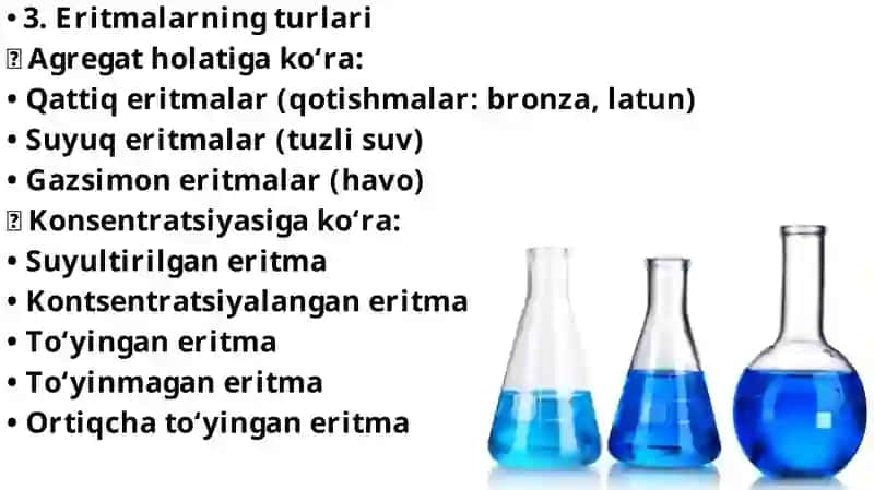 Eritmalar va ularni xossalari 3