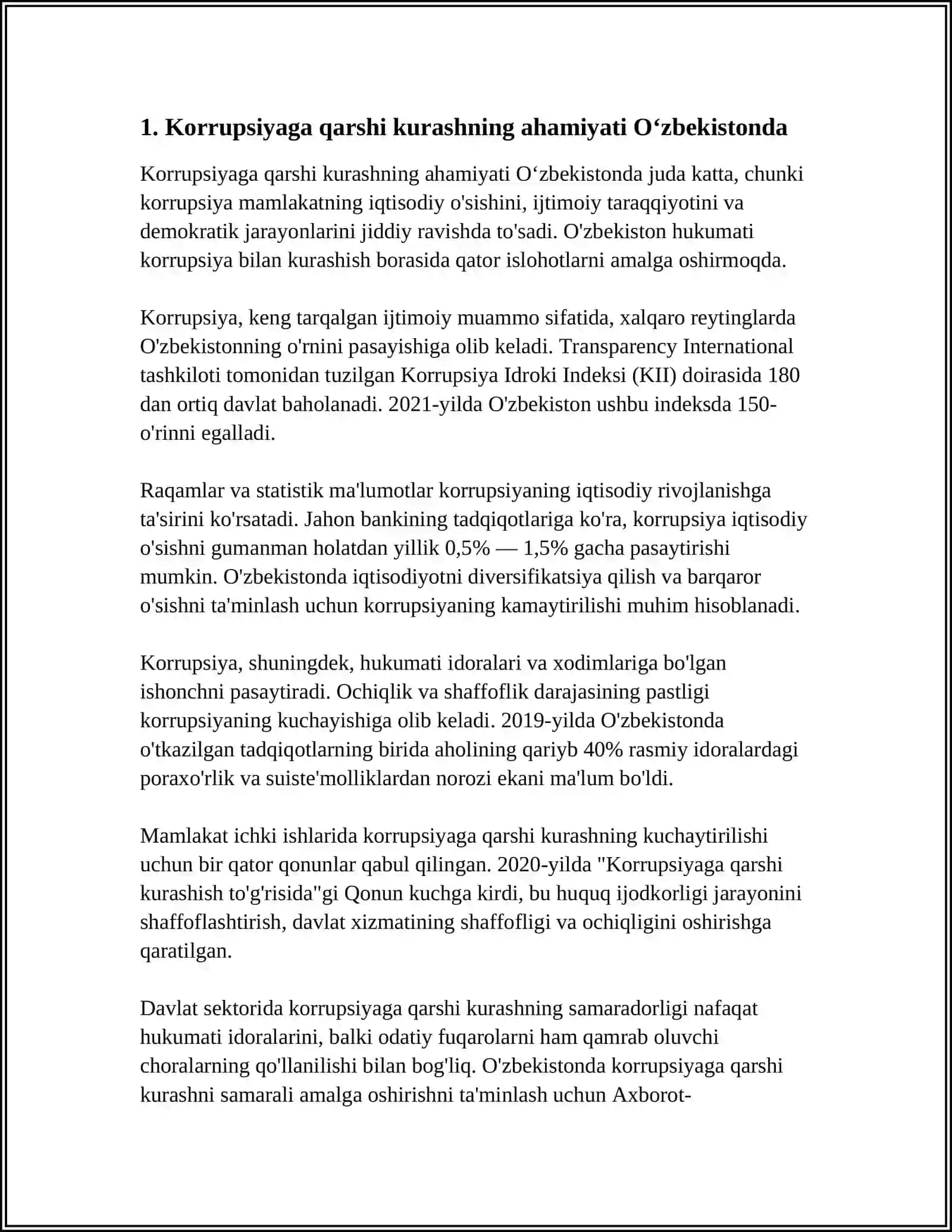 O‘ZBEKISTONDA KORRUPSIYAGA QARSHI QARSHI KURASH 3