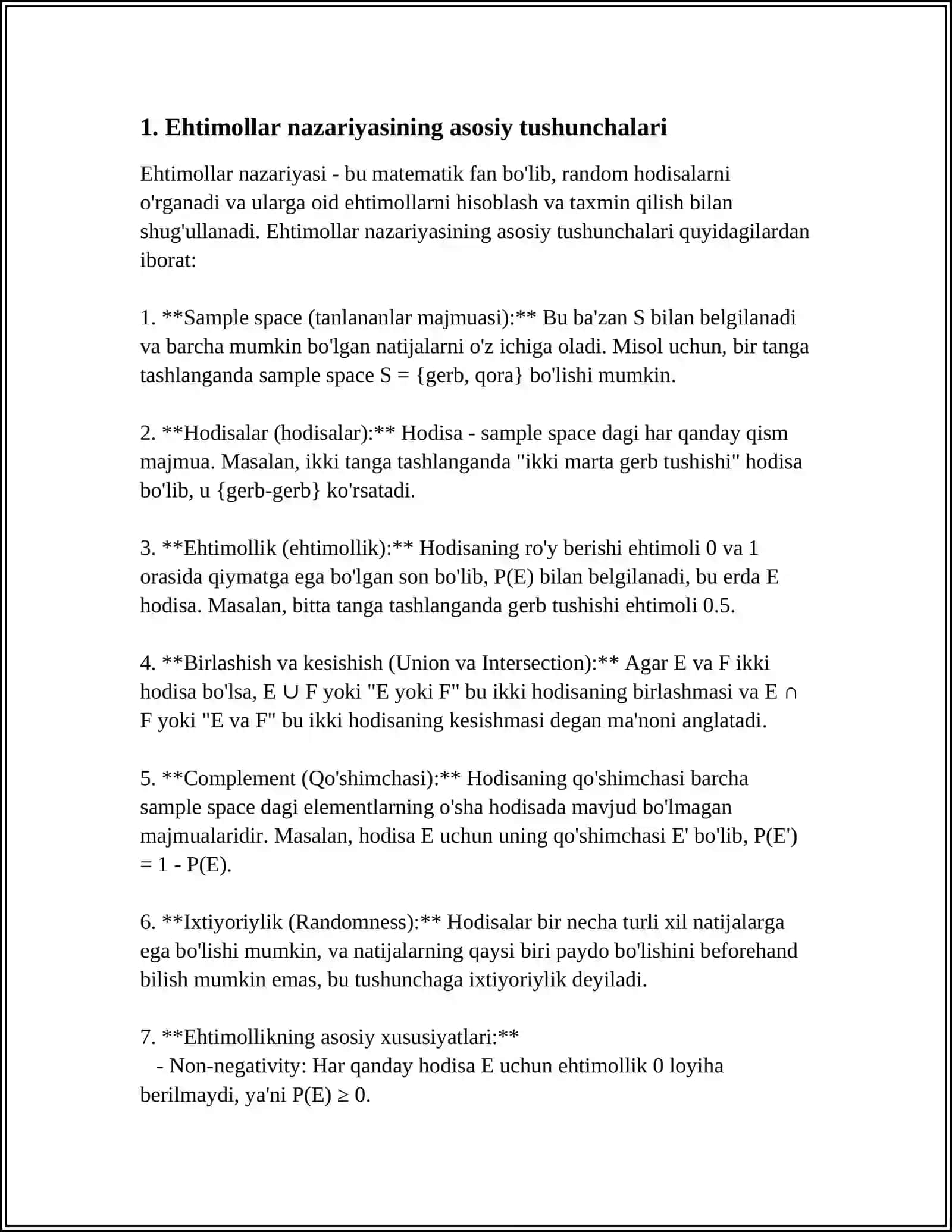 EHTIMOLLAR NAZARIYASINING TEXNIKAVIY MASALALARDA QO‘LLANILISHI 3