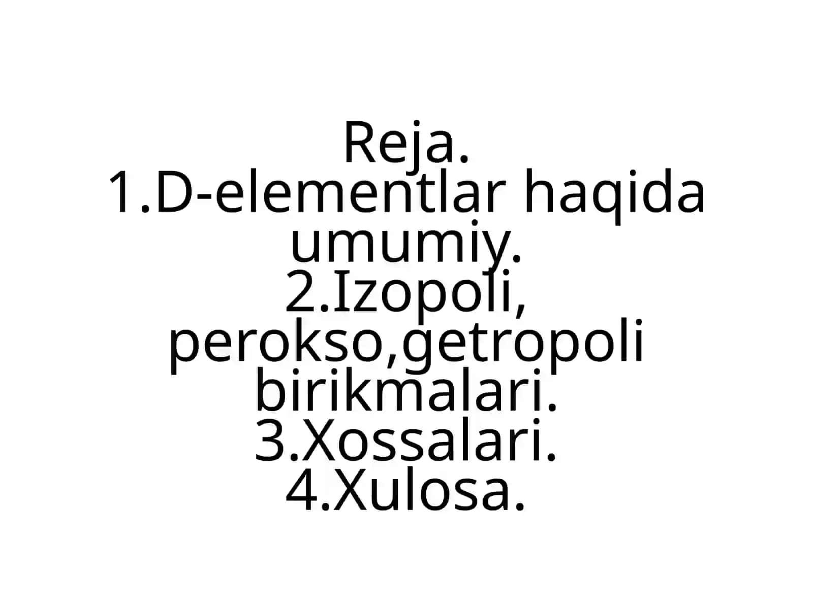 Noorganika fanidan tayyorlagan mustaqil ish 3