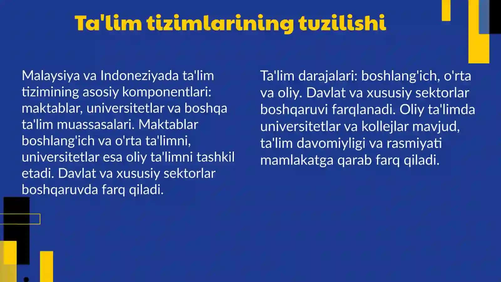 Malayziya va Indoneziya davlatlari ta'lim tizimi 3