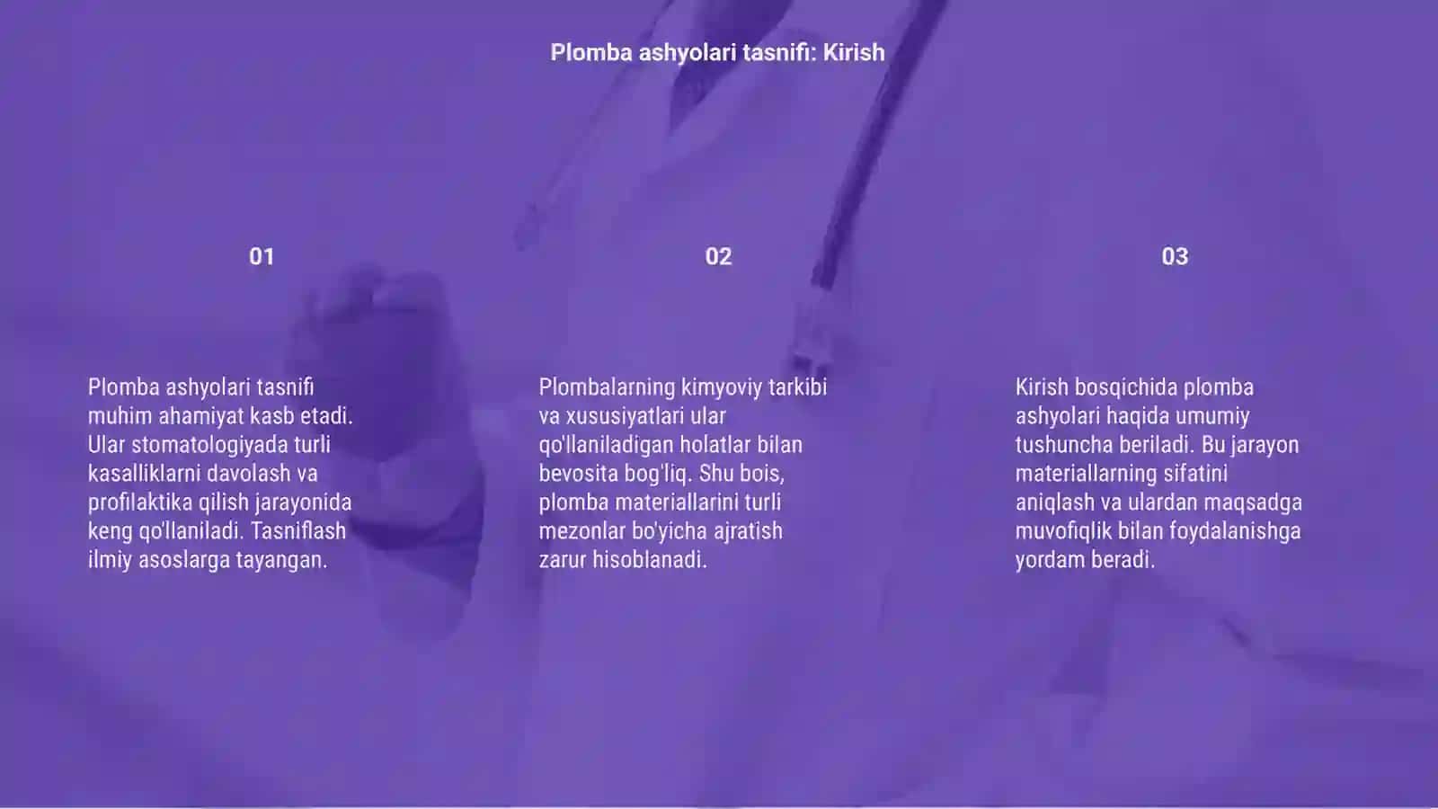 Plomba ashyolari tasnifi 3