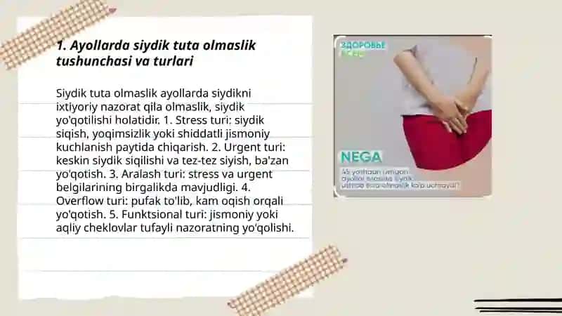 Ayollarda siydik tuta olmaslik 3