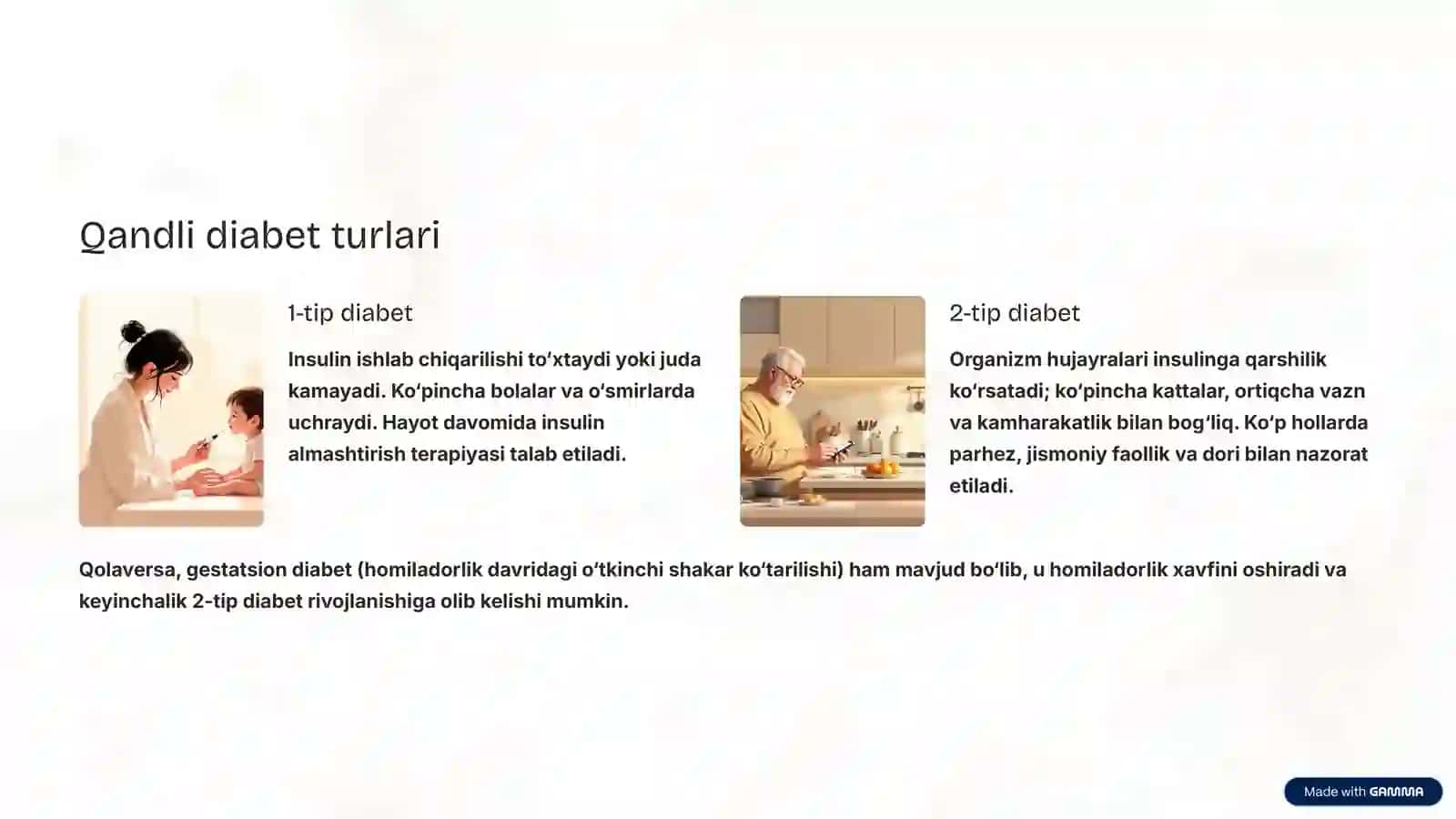 Qandli diabet: Sabablari, diagnostika va davolash 3