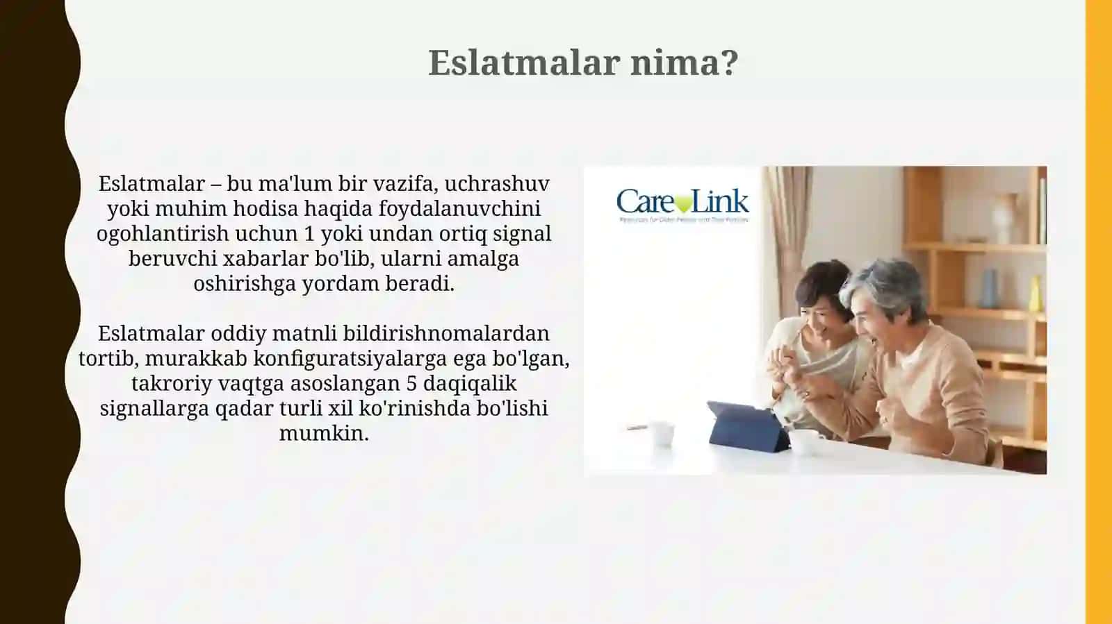 Eslatmalar bilan ishlash vafoydalijihatlari 3