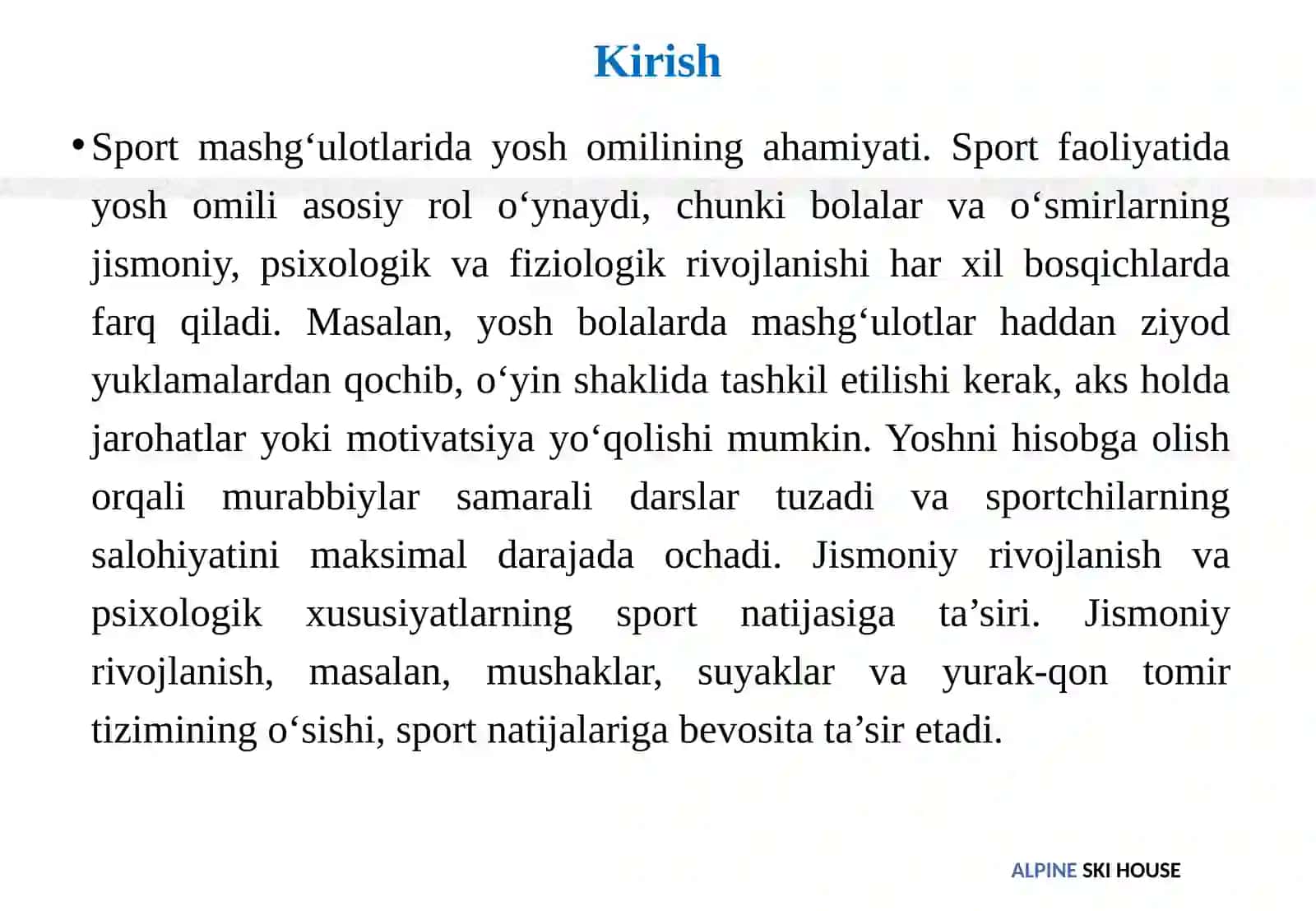 Yosh xususiyatlarining sport faoliyatida oʻziga xosligi 3