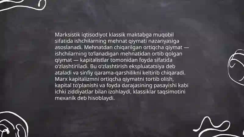 Klassik iqtisodiy maktabga muqobil ģoyalarning mohiyati 3